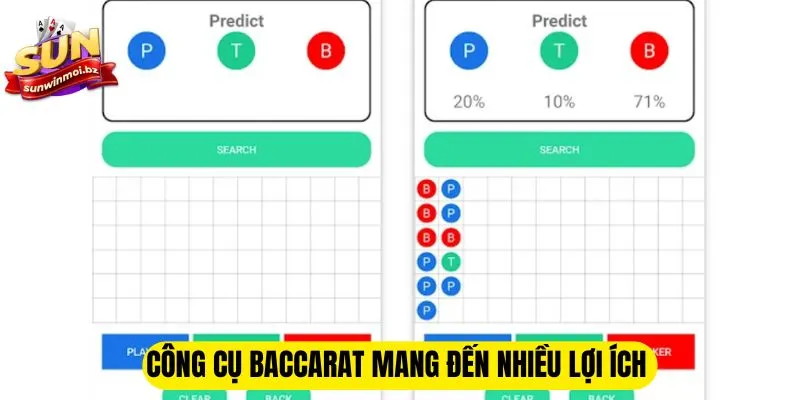 Công cụ baccarat mang đến nhiều lợi ích 