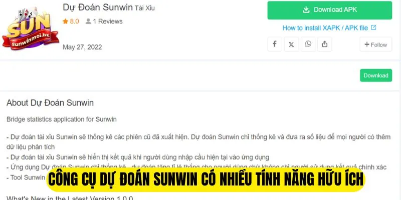 Công cụ dự đoán Sunwin có nhiều tính năng hữu ích