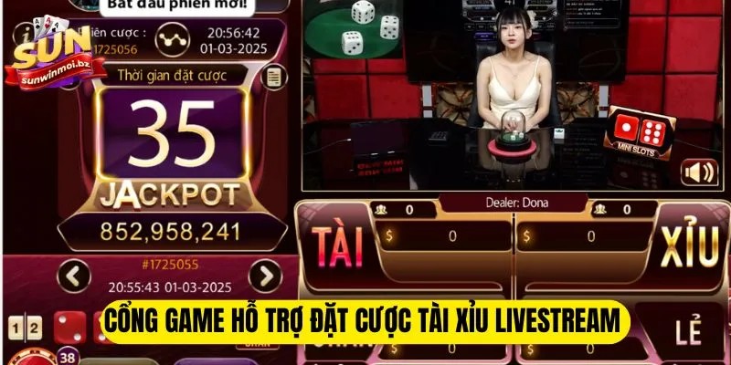 Cổng game hỗ trợ đặt cược tài xỉu livestream 