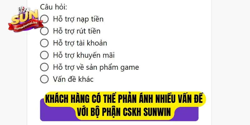 Liên Hệ Sunwin - Các Cách Để Trao Đổi Với Bộ Phận Tư Vấn 1 Khách hàng có thể phản ánh nhiều vấn đề với bộ phận CSKH Sunwin