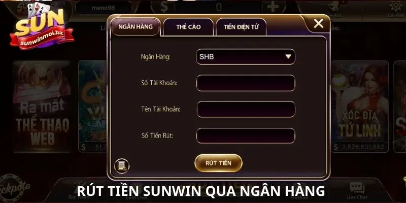 Rút thưởng về tài khoản ngân hàng