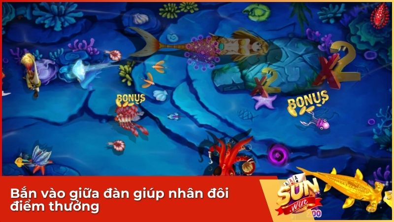 Bắn vào giữa đàn giúp nhân đôi điểm thưởng