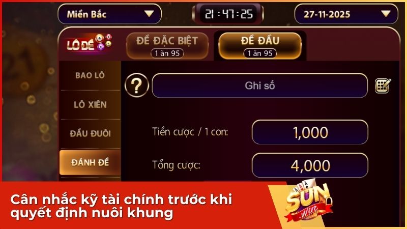 Cân nhắc kỹ tài chính trước khi quyết định nuôi khung