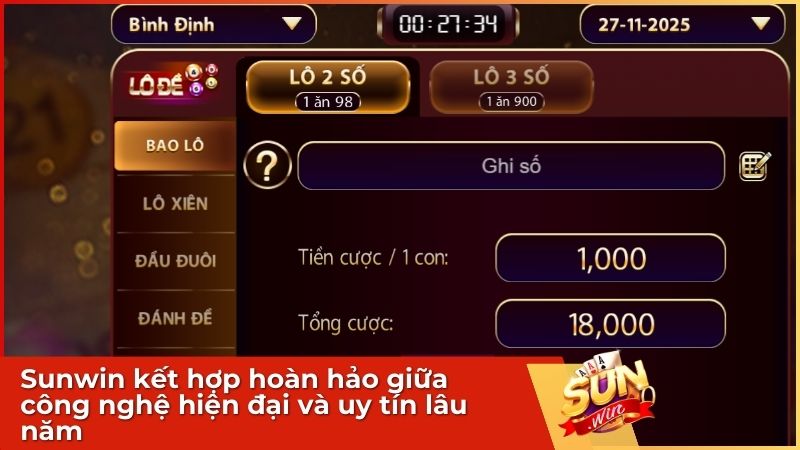 Sức hút của cá cược xổ số miền Trung tại Sunwin