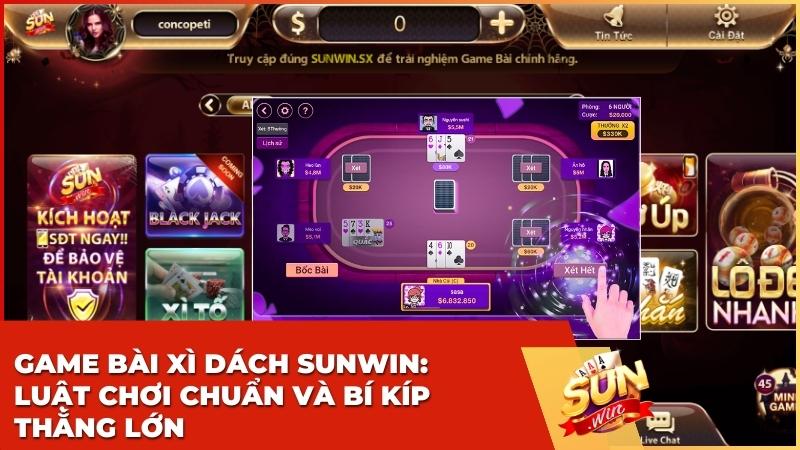 Game bài Xì Dách Sunwin – Hướng dẫn cách chơi & Mẹo cược bất bại