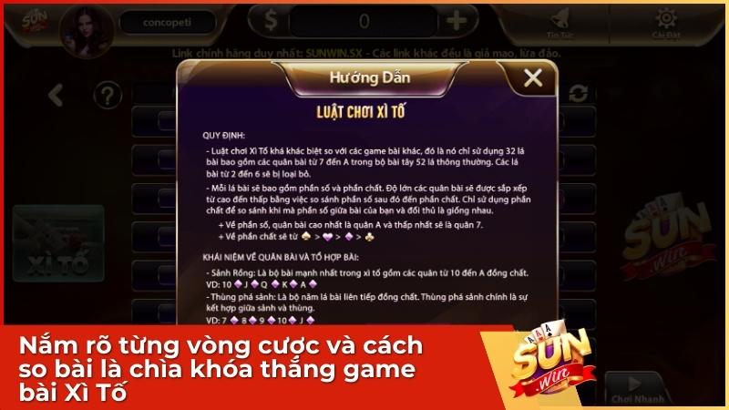 Nắm rõ từng vòng cược và cách so bài là chìa khóa thắng game bài Xì Tố