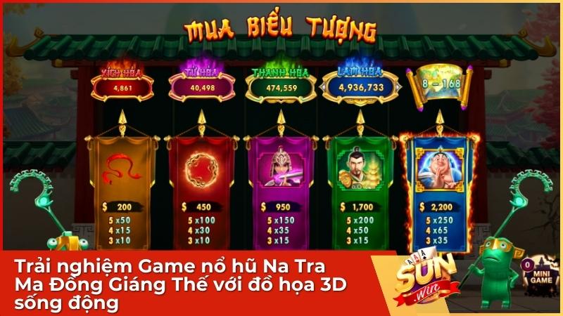 Trải nghiệm Game nổ hũ Na Tra Ma Đồng Giáng Thế với đồ họa 3D sống động