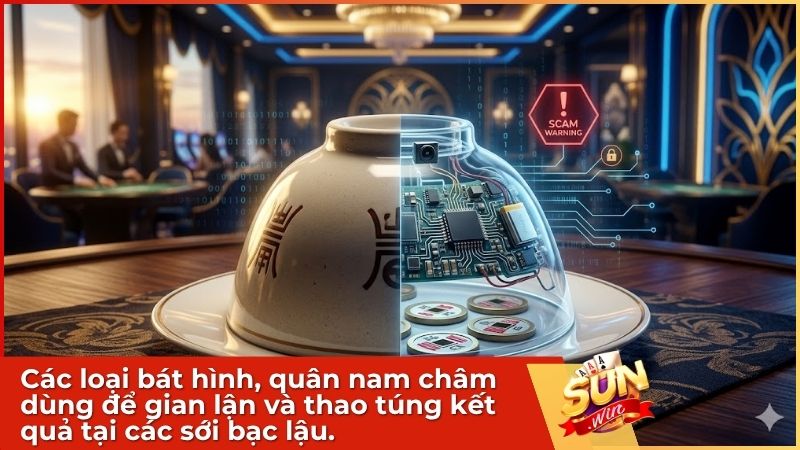 Xóc đĩa bịp là các loại bát hình, quân nam châm dùng để gian lận và thao túng kết quả tại các sới bạc lậu