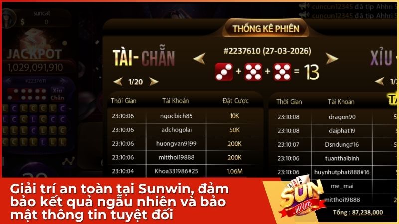 Giải trí an toàn tại Sunwin với thuật toán MD5 minh bạch, đảm bảo kết quả ngẫu nhiên và bảo mật thông tin tuyệt đối